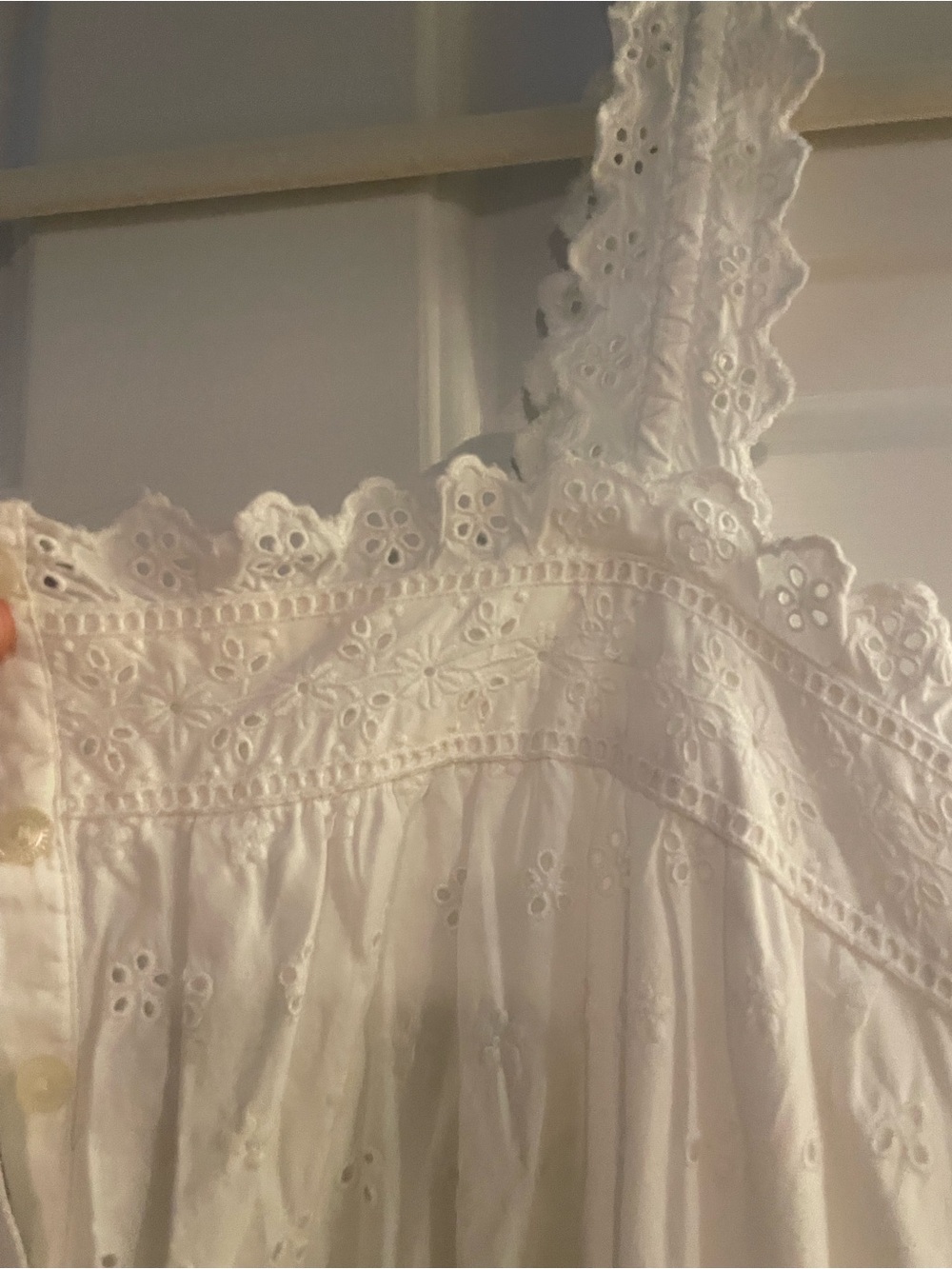 Doen x Gap White Eyelet Tiered Midi Dress - Picture 6 of 8